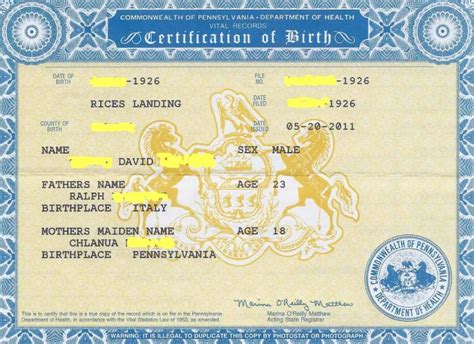 How to Get a Copy of Birth Certificate & Other Certificates.